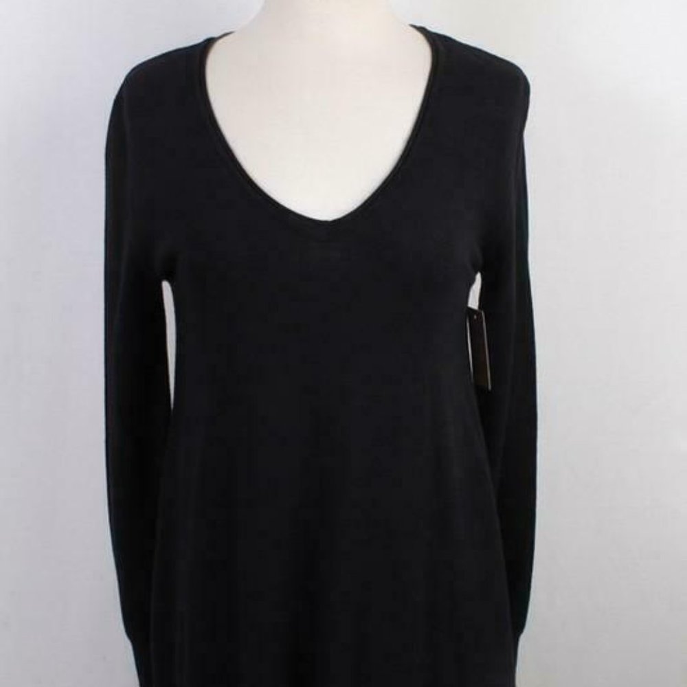 V-neck Split Hem Hi Low Sweater